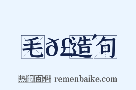 毛𣗴造句是什么意思的图片